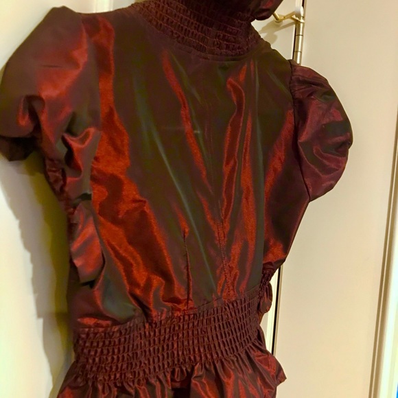Bolero jacket M metallic burgundy - Picture 2 of 5